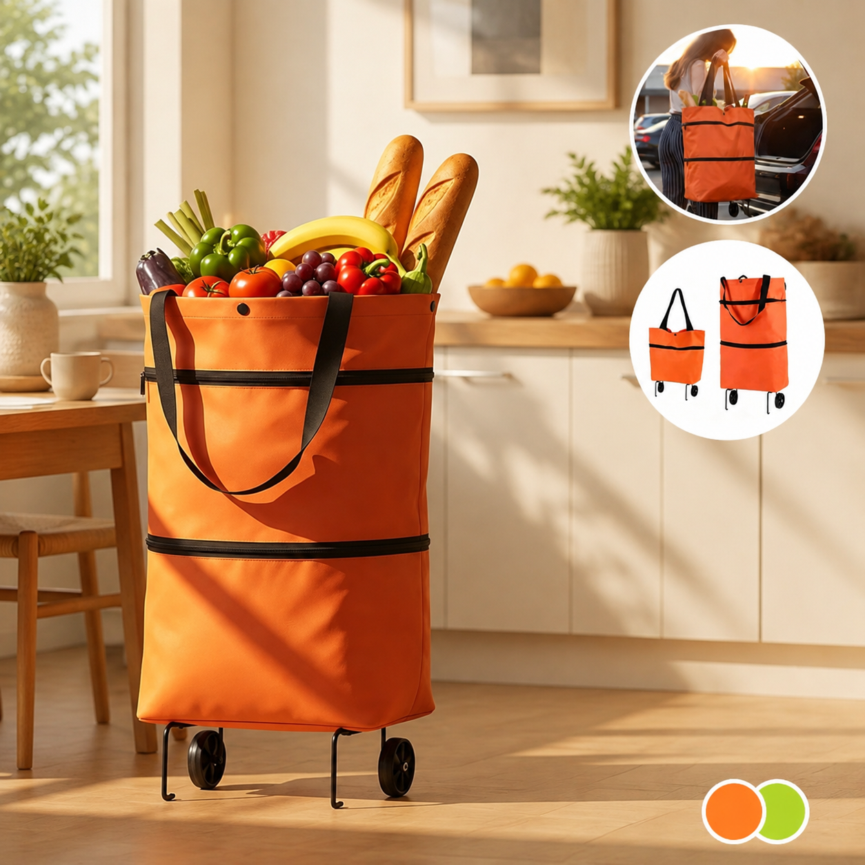 The Smart Rolling Shopping Cart Bag – Carry More, Carry Less