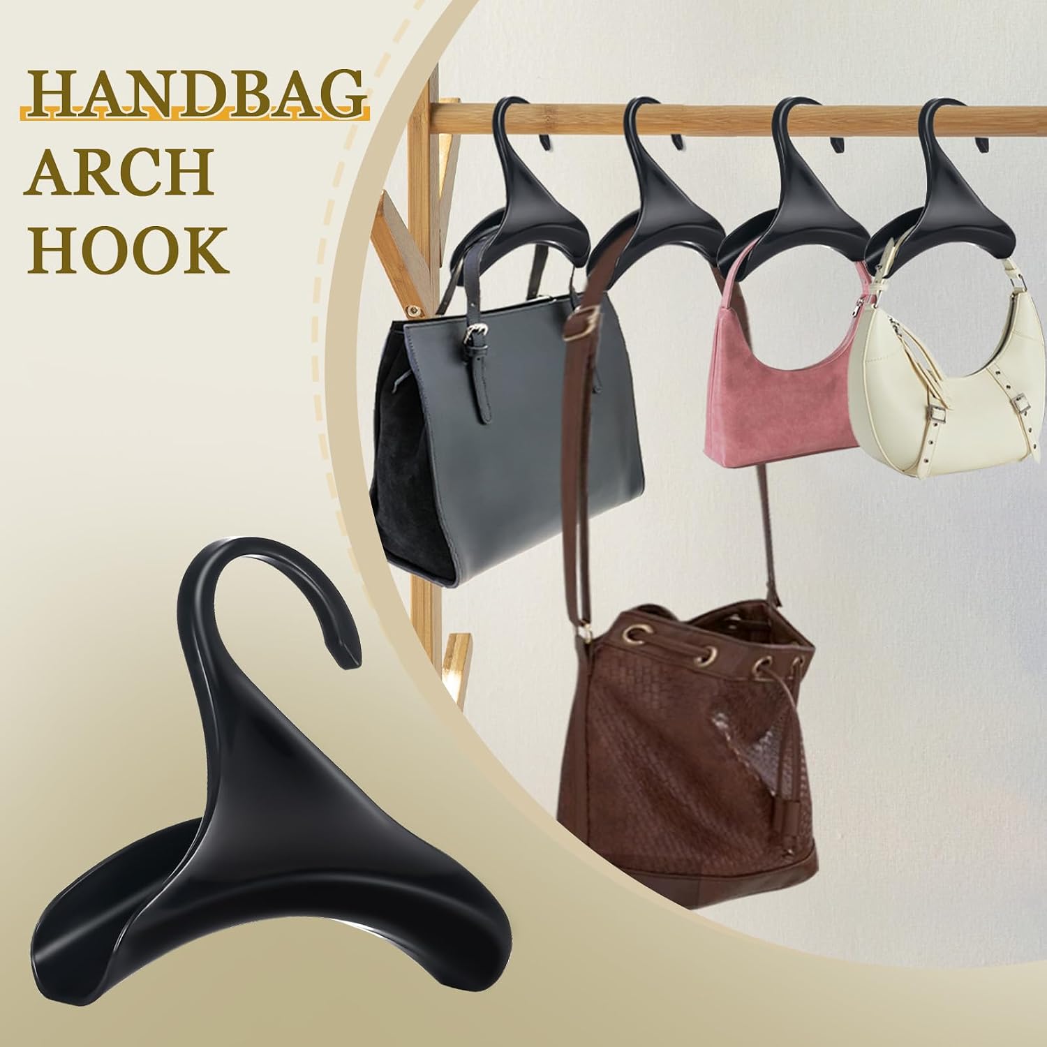Bag Hanger 12 Pack – Purse Hangers for Closet, Handbag Organizer Hooks, Space-Saving Storage Racks for Purses, Totes, Backpacks & Belts, Lightweight Plastic Closet Organizer