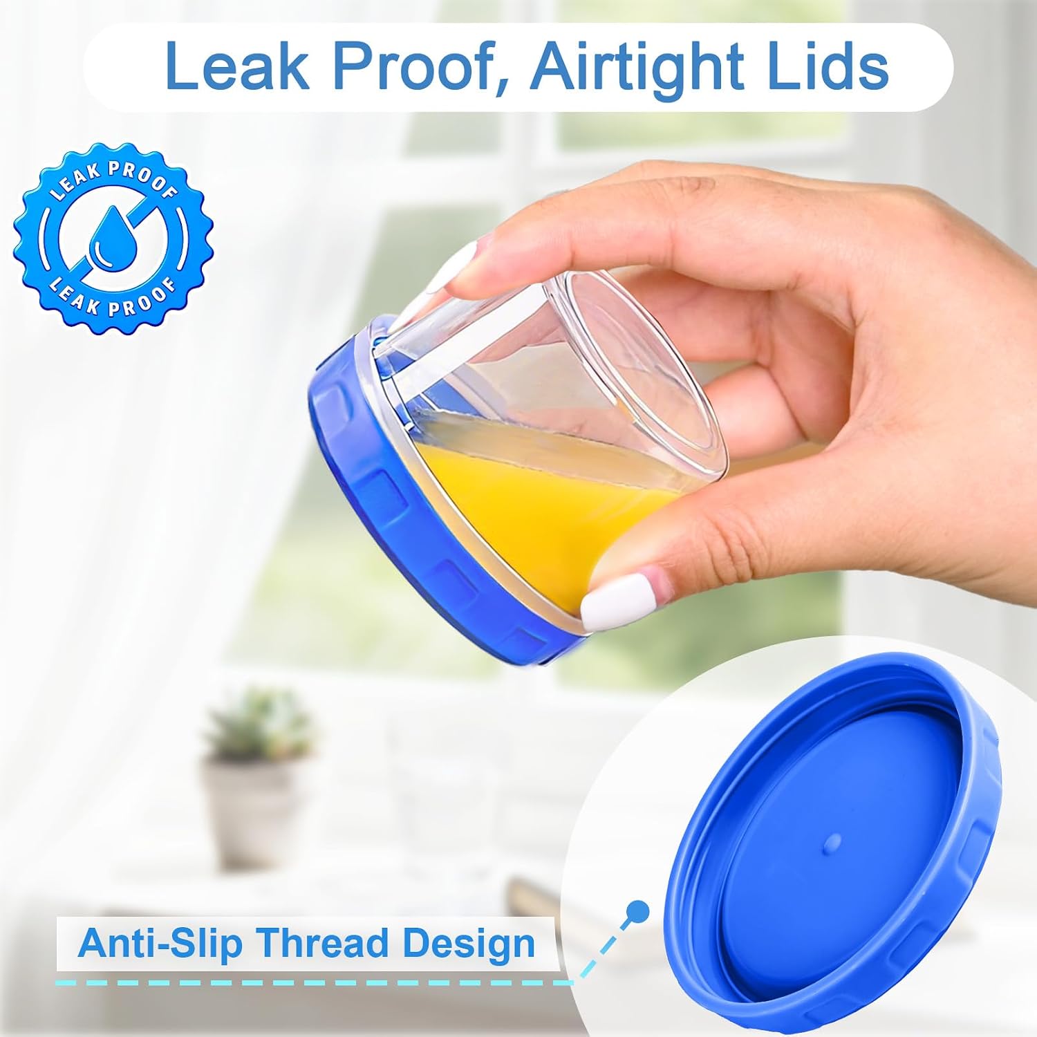 PLLDLC® Food Storage Containers – Clear Screw Lid Container Set