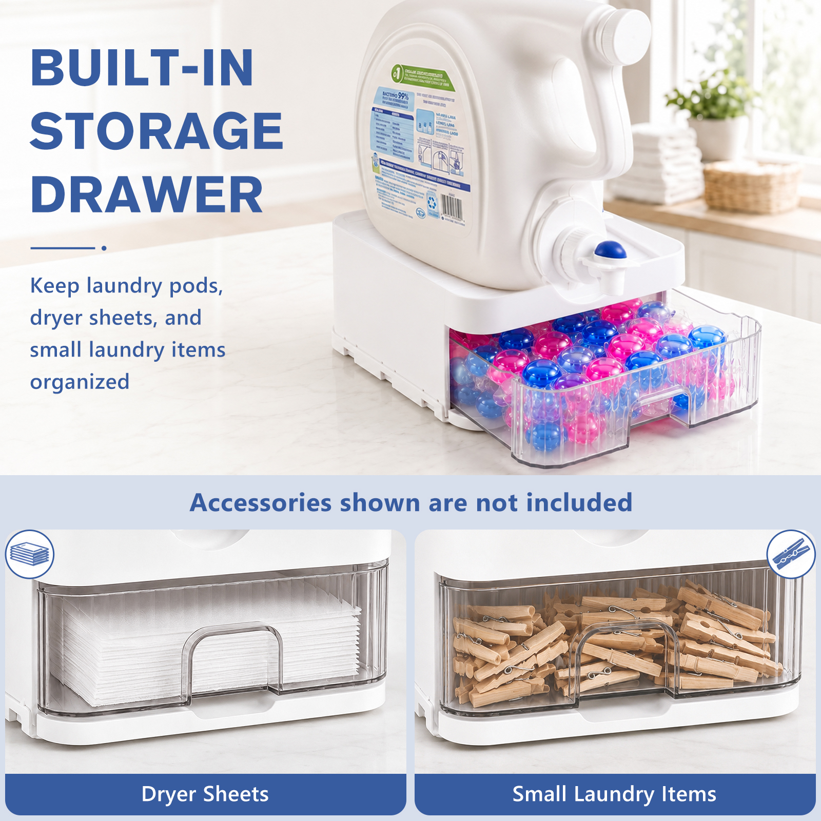 PLLDLC® Countertop Liquid Laundry Detergent Dispenser & Holder