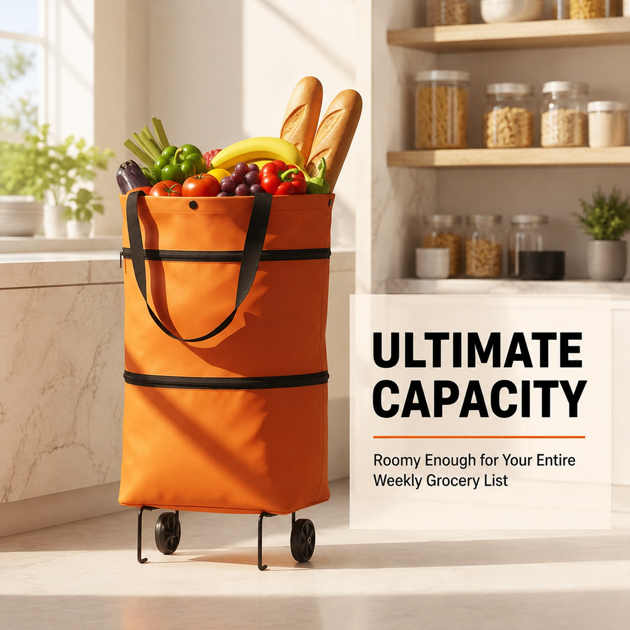 The Smart Rolling Shopping Cart Bag – Carry More, Carry Less