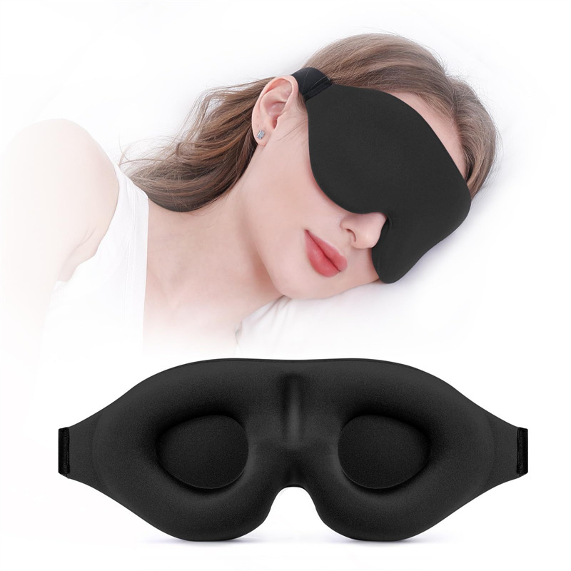 3D full-light-blocking sleep eye mask, relaxing and pressure-free, soft and breathable, perfect for relieving eye fatigue during lunch break.