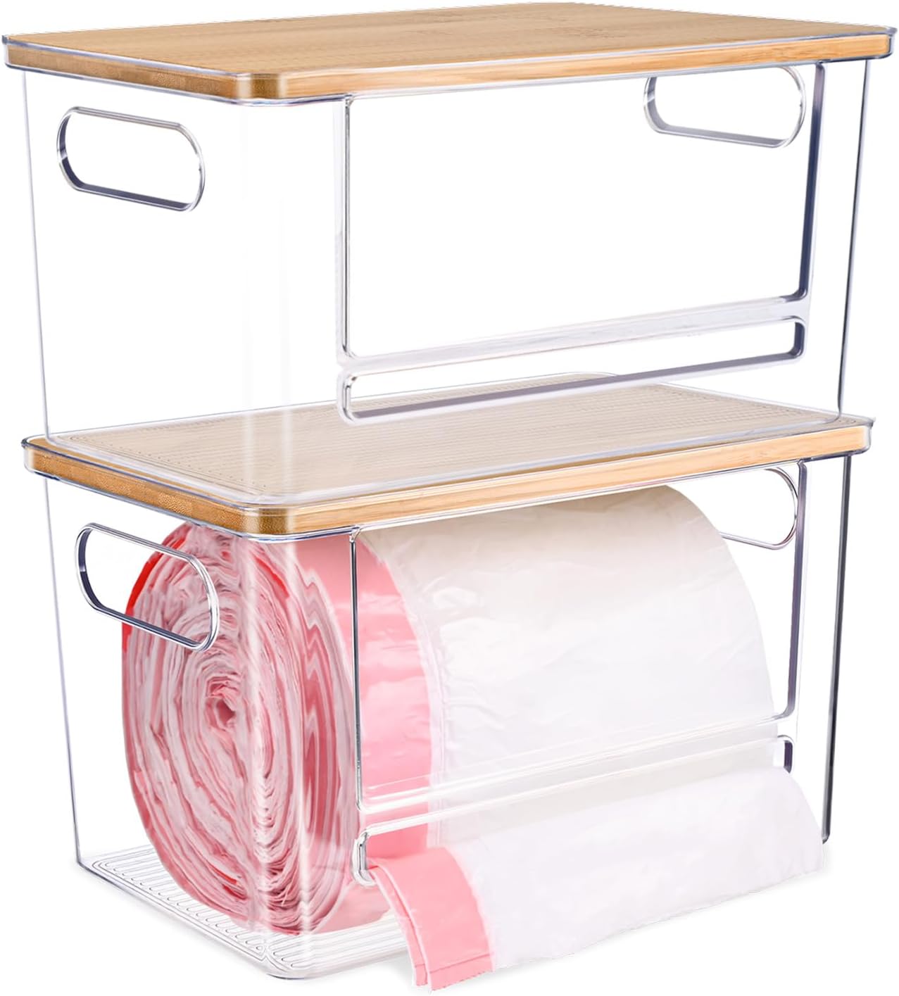 PLLDLC® Trash Bag Dispenser – Under Sink & Pantry Organizer