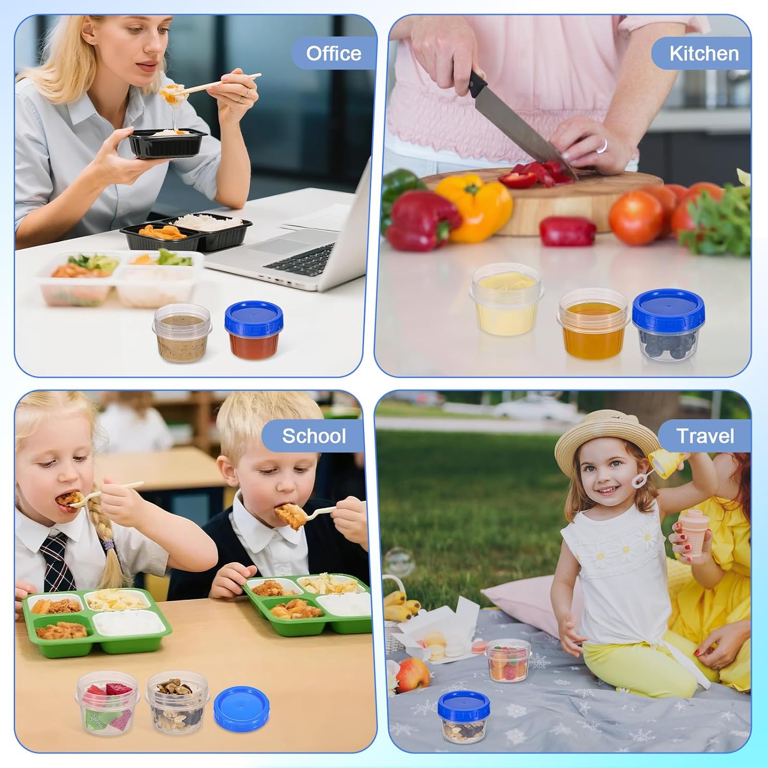 PLLDLC® Food Storage Containers – Clear Screw Lid Container Set