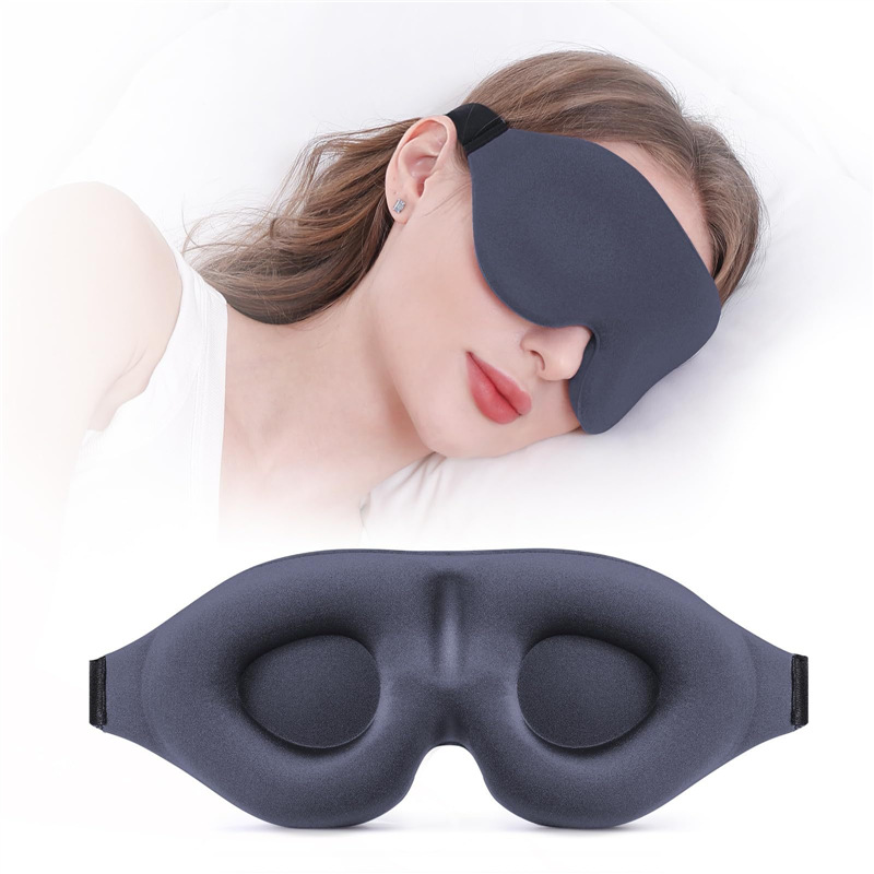 3D full-light-blocking sleep eye mask, relaxing and pressure-free, soft and breathable, perfect for relieving eye fatigue during lunch break.