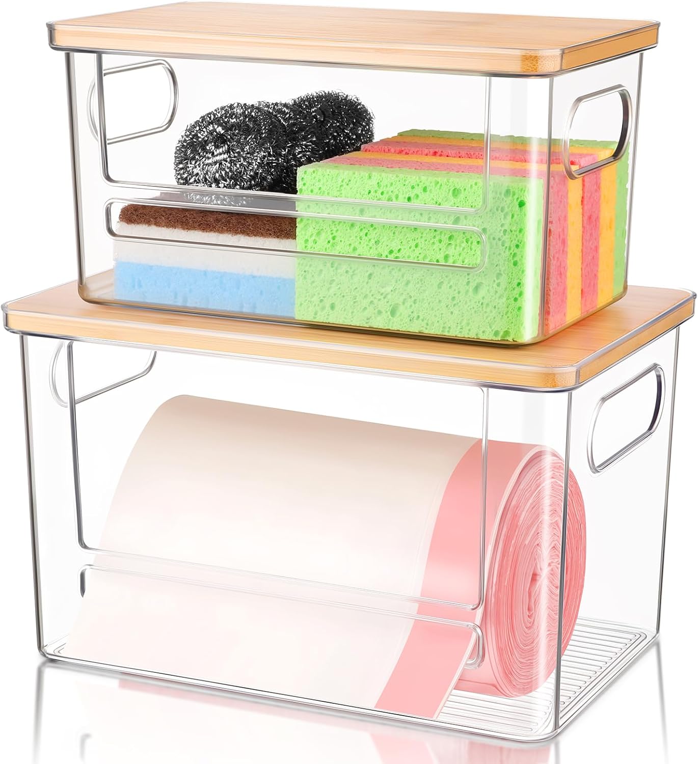 PLLDLC® Trash Bag Dispenser – Under Sink & Pantry Organizer