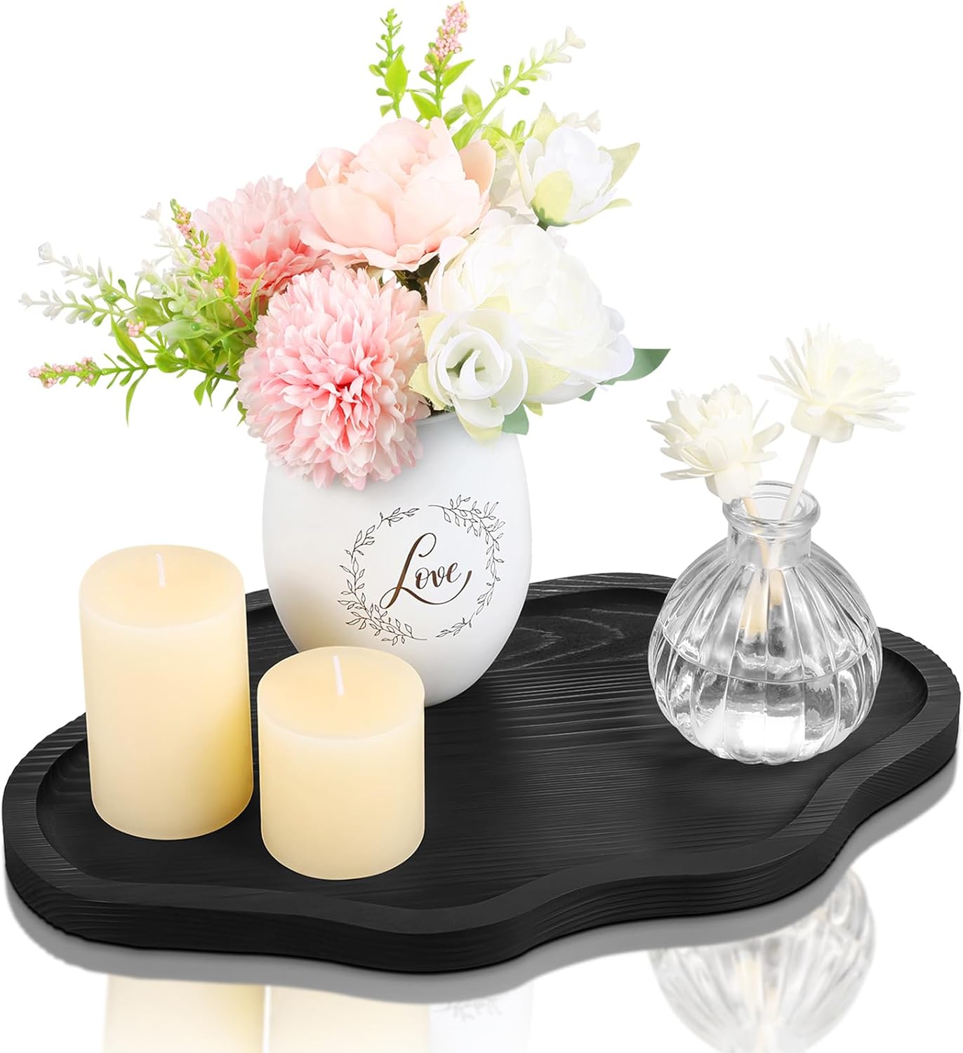 Plldlc Cloud Shaped Bamboo Decorative Tray | Multi-use Vanity Organizer
