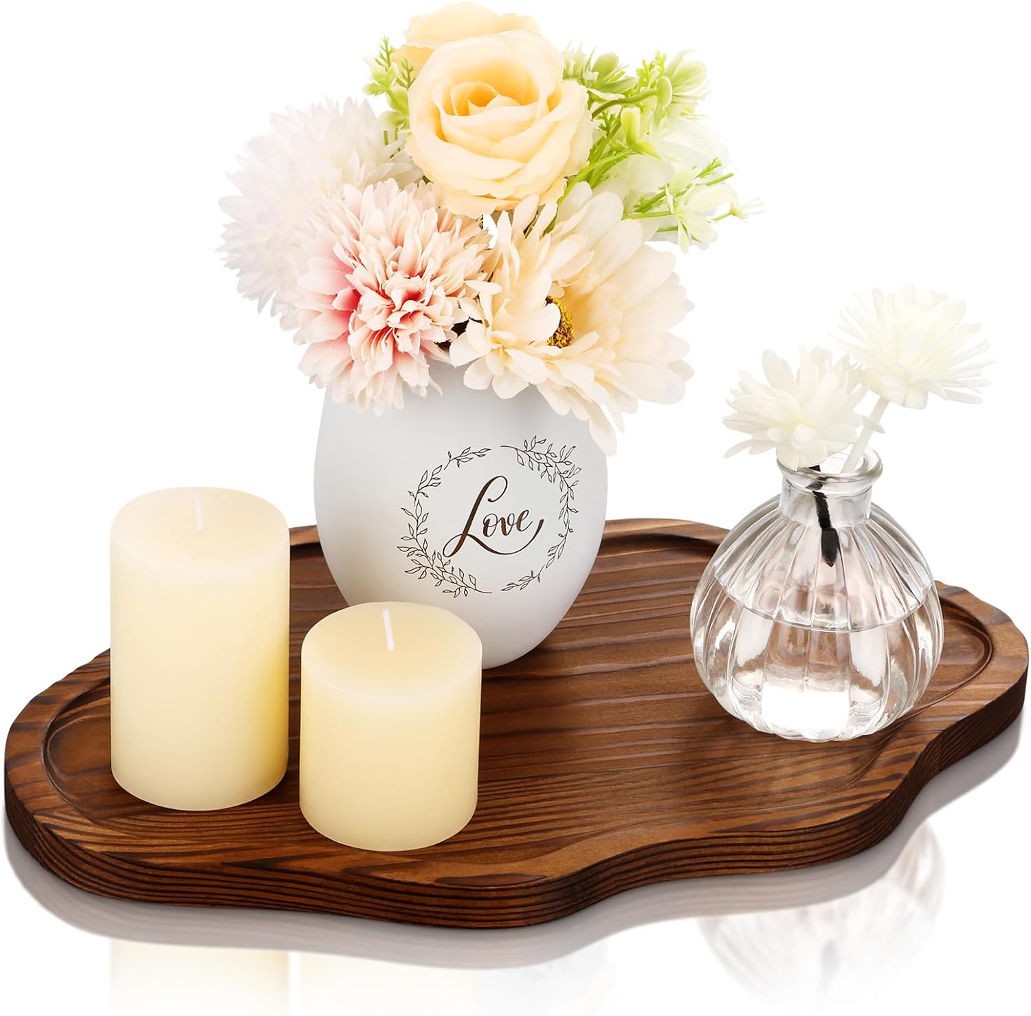 Plldlc Cloud Shaped Bamboo Decorative Tray | Multi-use Vanity Organizer
