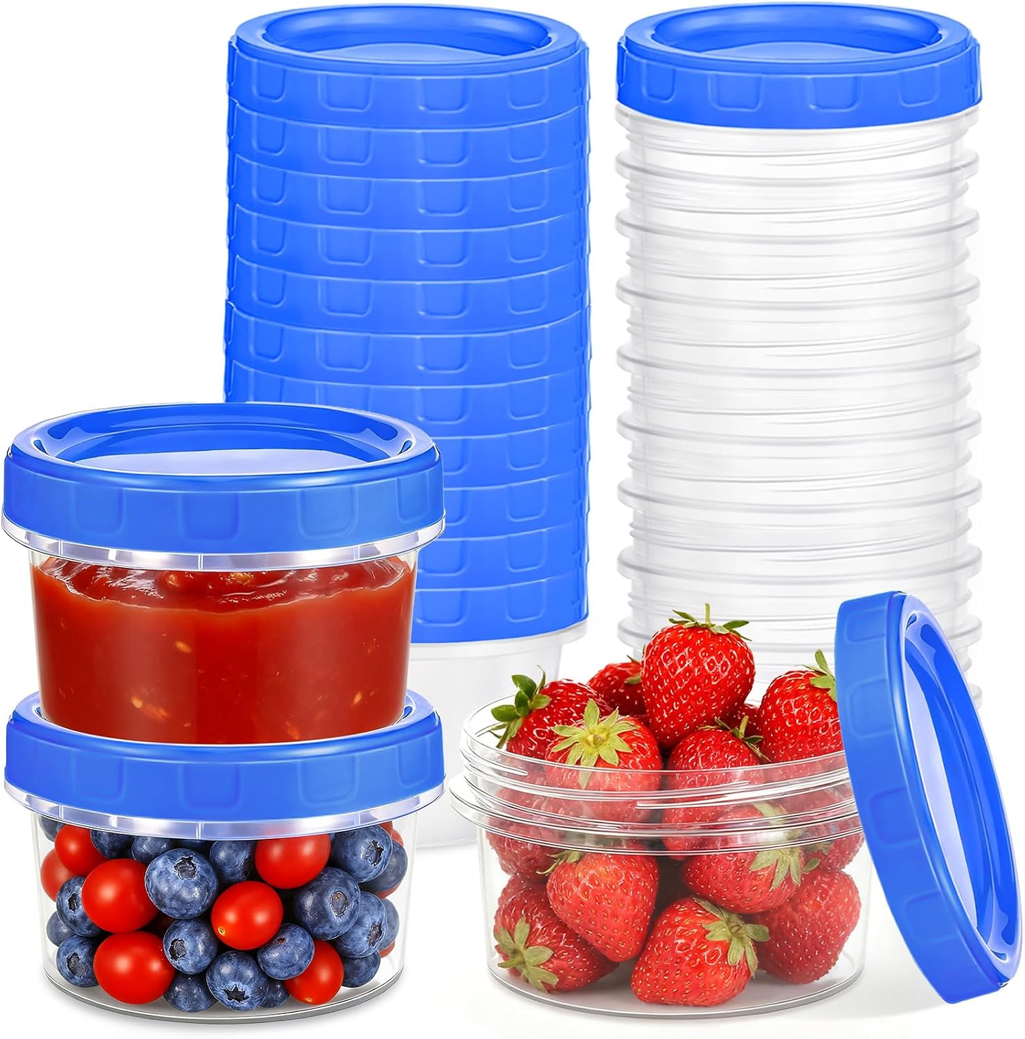 PLLDLC® Food Storage Containers – Clear Screw Lid Container Set
