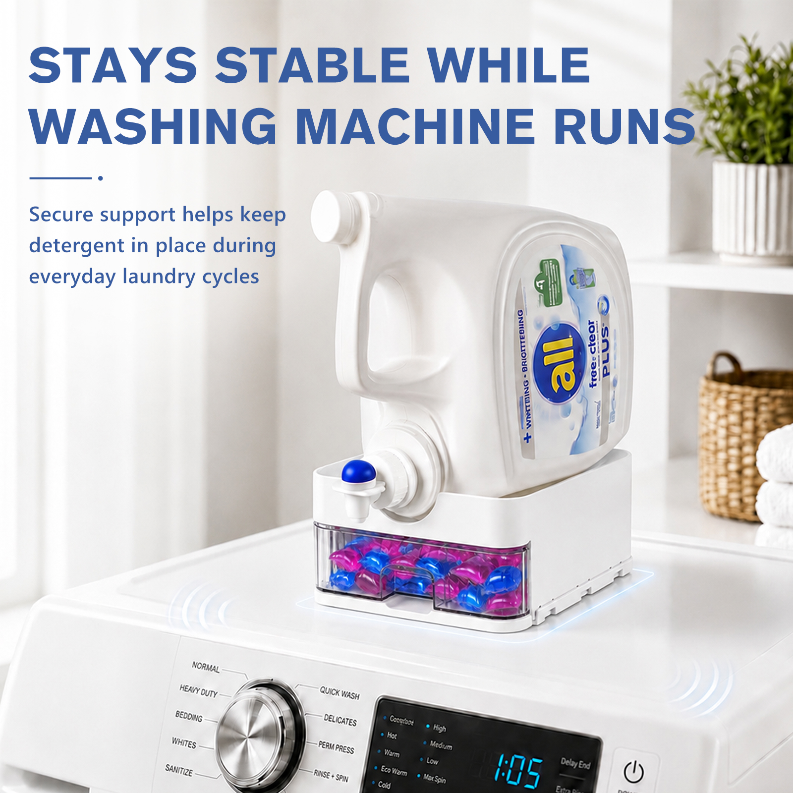PLLDLC® Countertop Liquid Laundry Detergent Dispenser & Holder