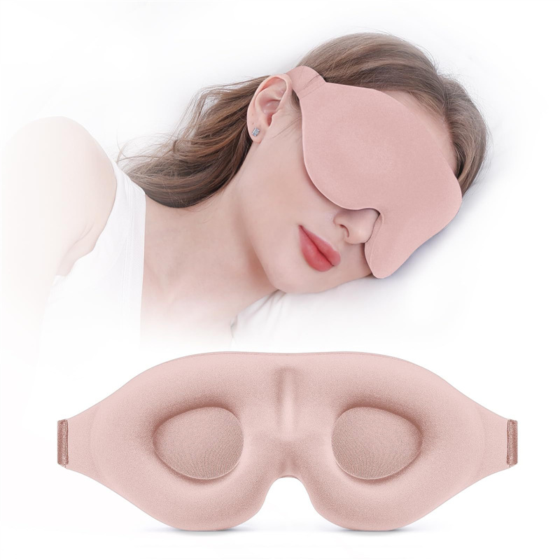 3D full-light-blocking sleep eye mask, relaxing and pressure-free, soft and breathable, perfect for relieving eye fatigue during lunch break.