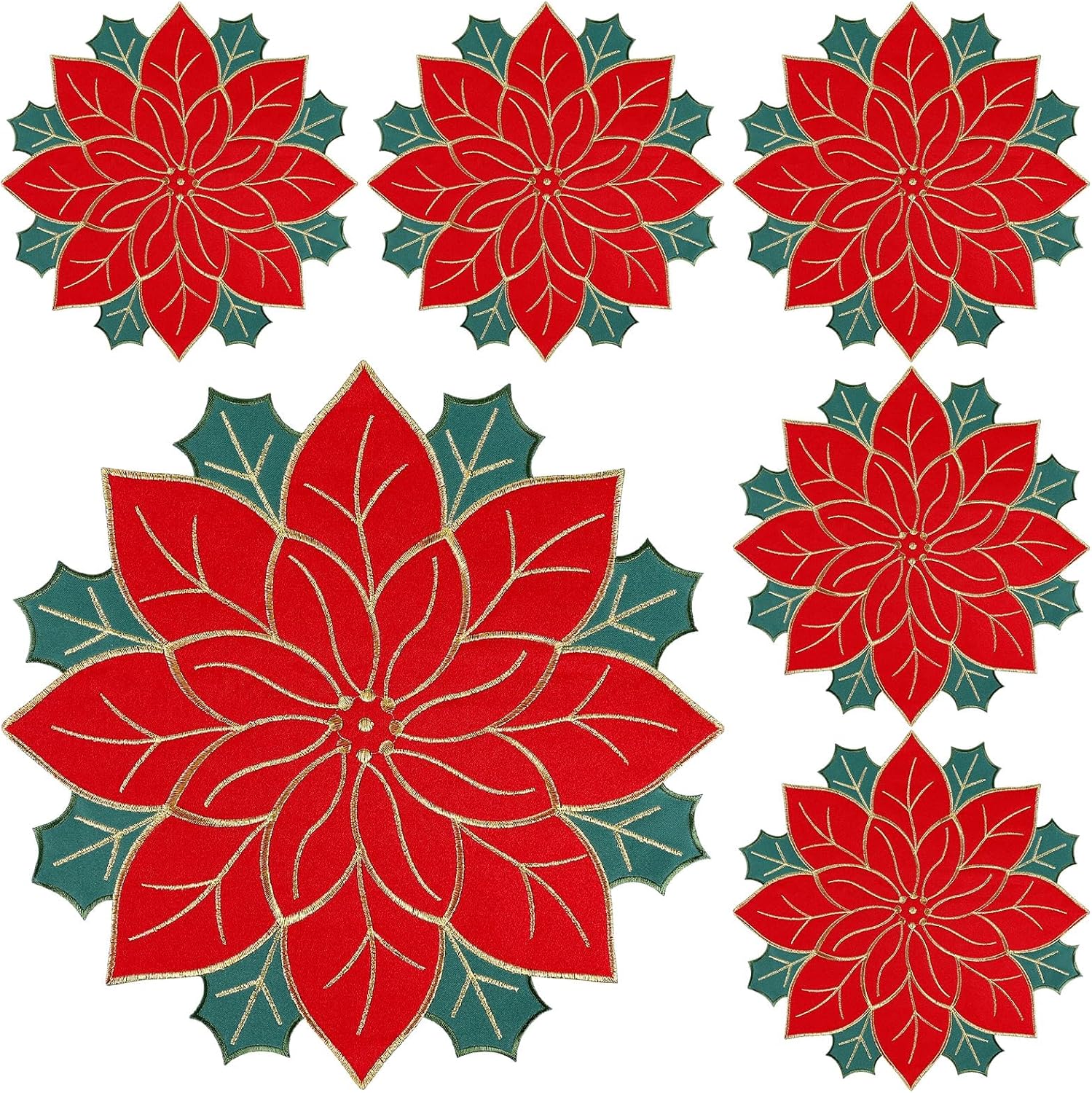 PLLDLC® Pumpkin Placemats Set of 4 – Fall Thanksgiving Table Decor