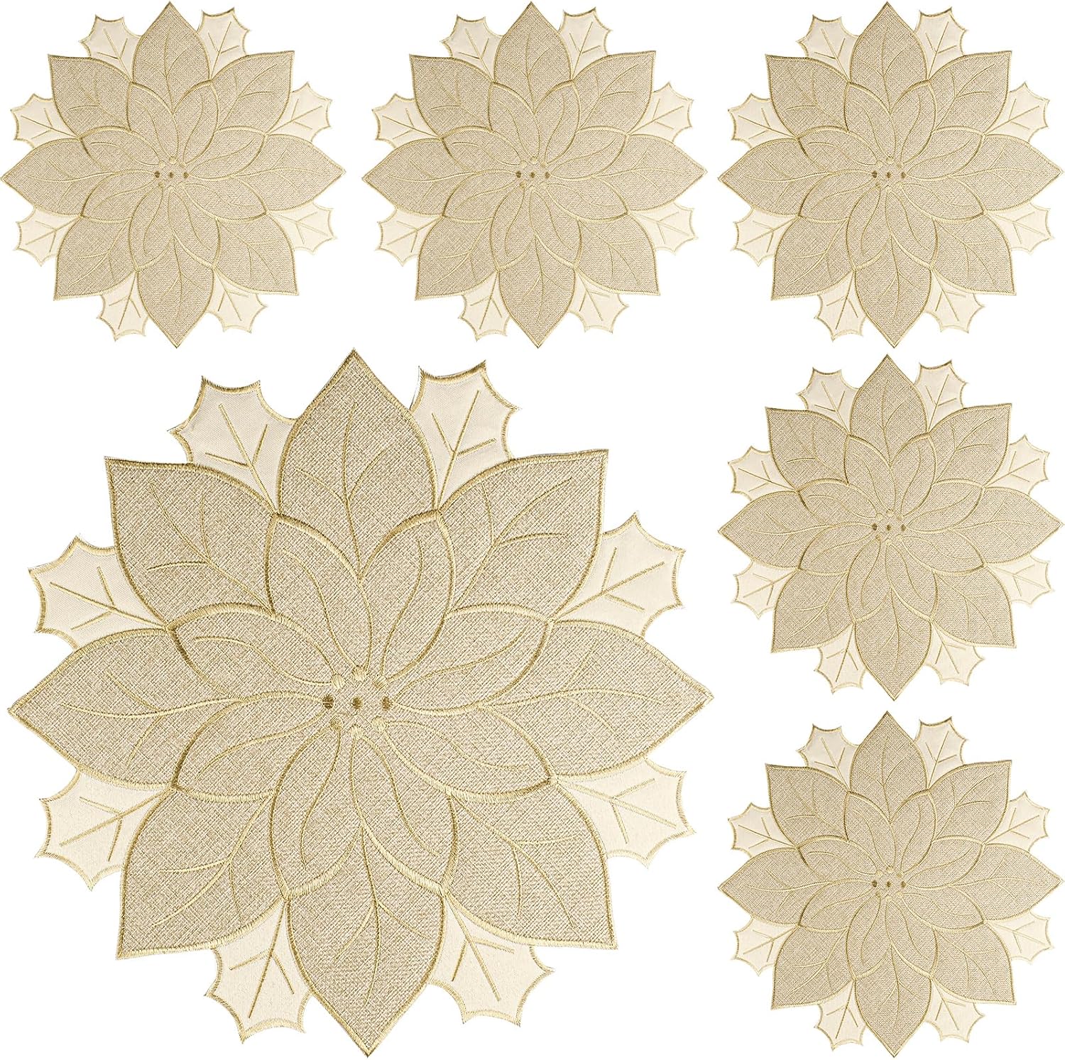 PLLDLC® Pumpkin Placemats Set of 4 – Fall Thanksgiving Table Decor