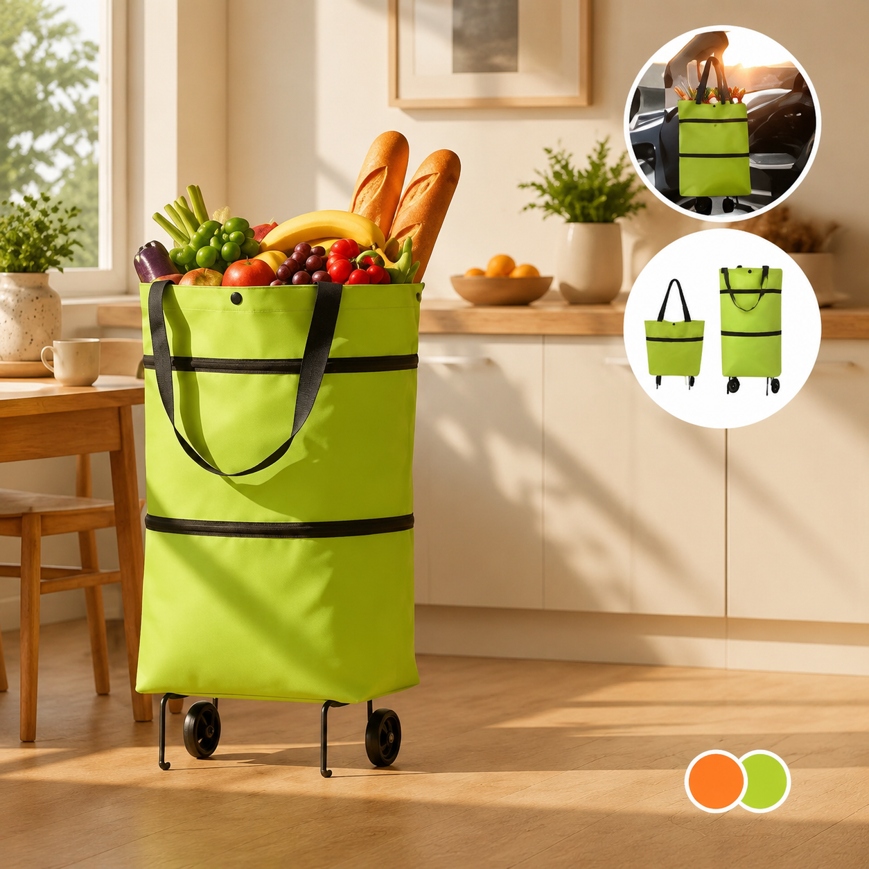 The Smart Rolling Shopping Cart Bag – Carry More, Carry Less