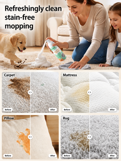 2026 Upgraded Waterless Carpet Foam Cleaner | Instant Stain‑Removing Carpet Spot Spray