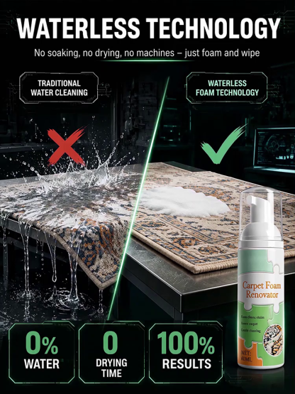 2026 Upgraded Waterless Carpet Foam Cleaner | Instant Stain‑Removing Carpet Spot Spray