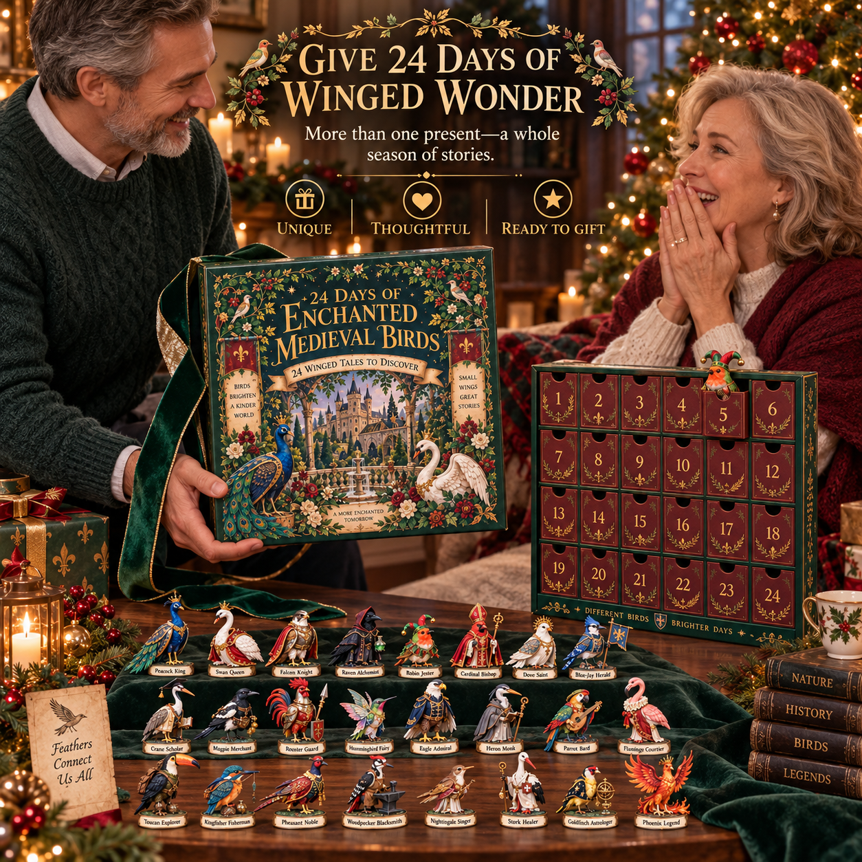 24 Days of Enchanted Medieval Birds Advent Calendar