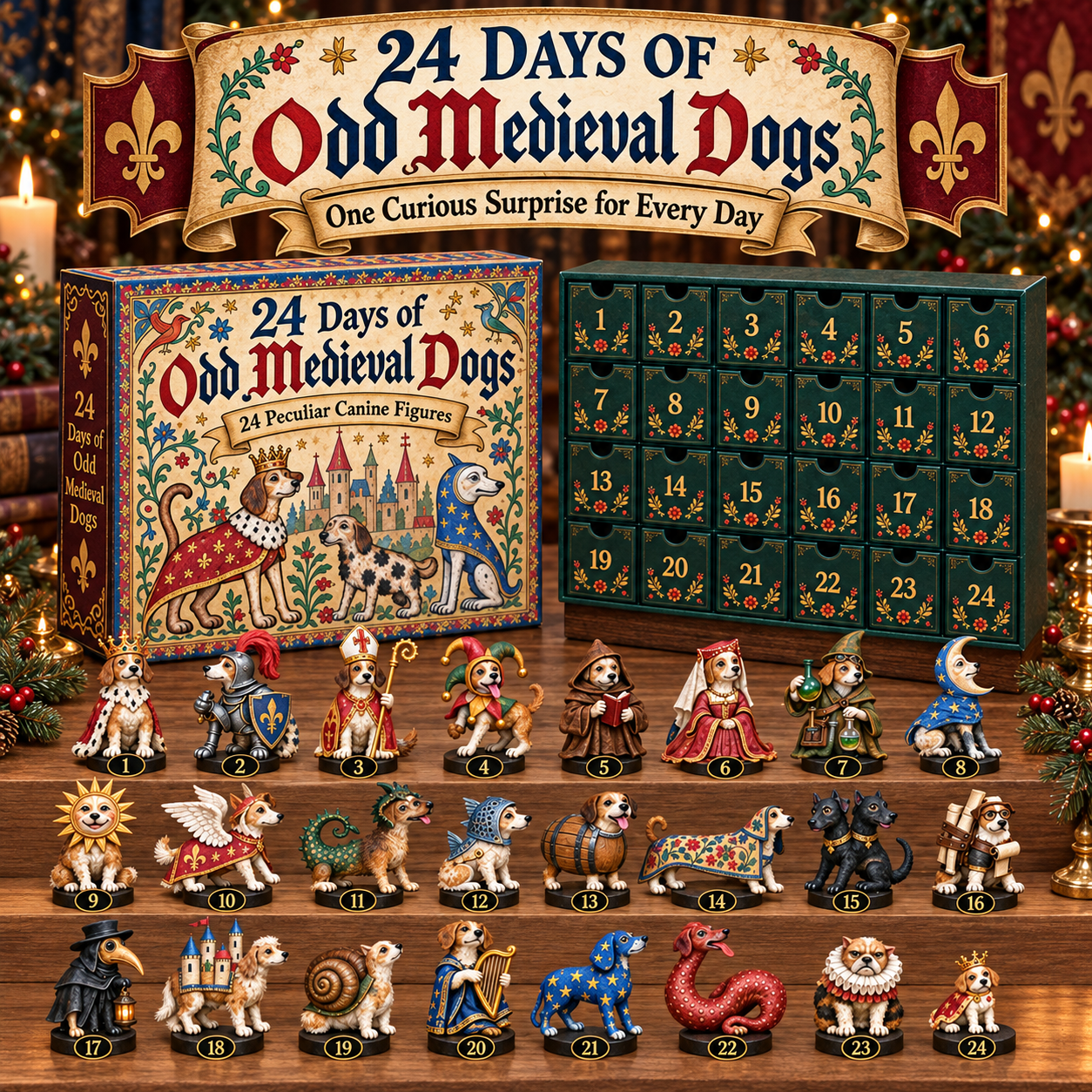24 Days of Odd Medieval Dogs Christmas Countdown