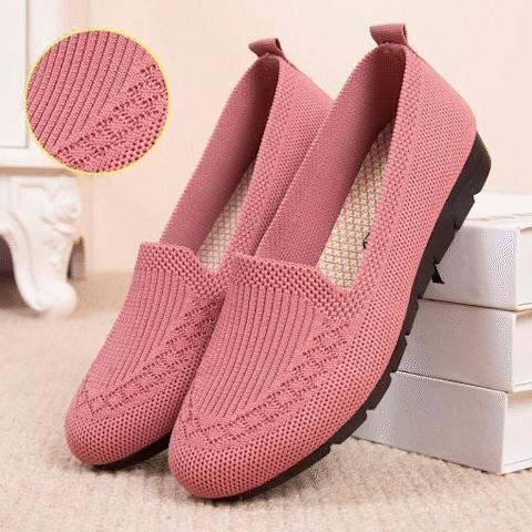 2026 Damen-Freizeitschuhe, atmungsaktive Mesh-Slipper, flache Damen-Loafer