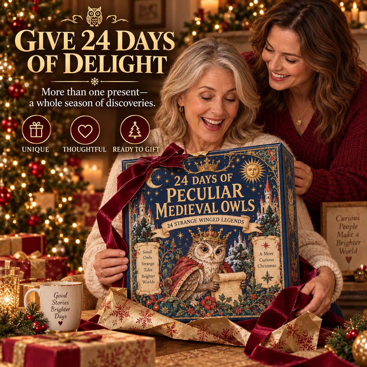 Owl Christmas countdown gift