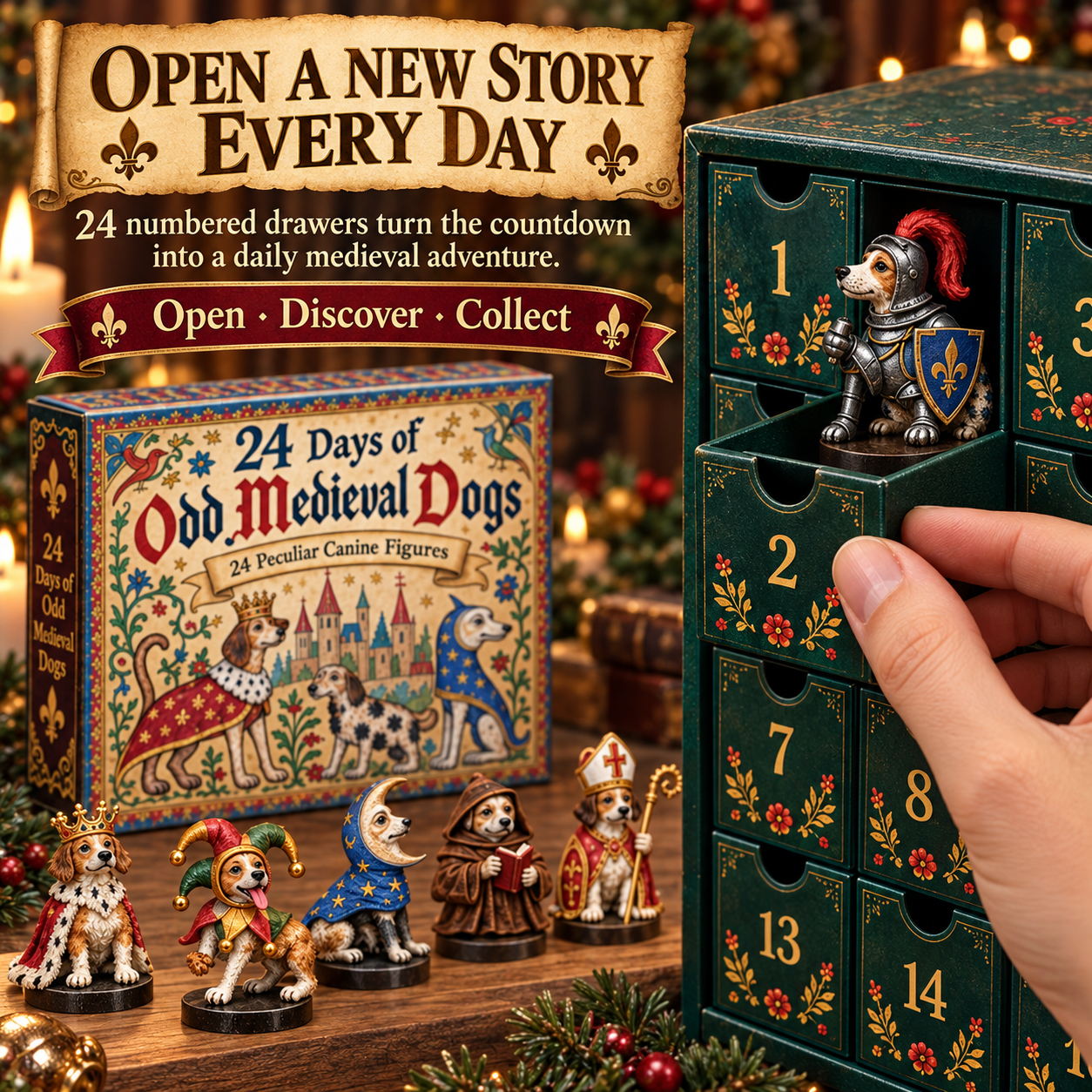 How the 24 drawer dog advent countdown works