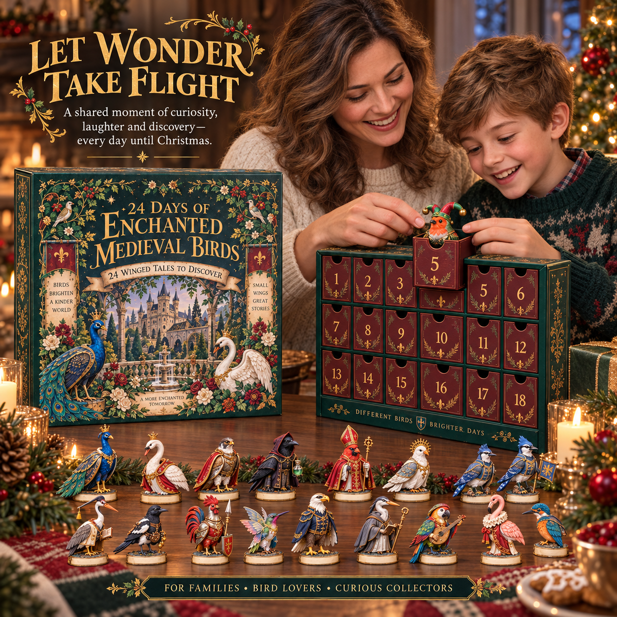 24 Days of Enchanted Medieval Birds Advent Calendar