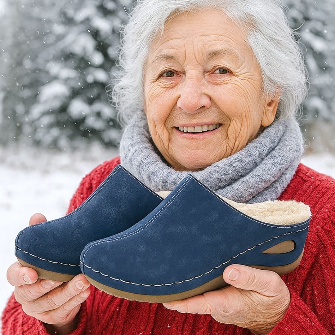 ergonomic and non-slip winter slippers for pain relief