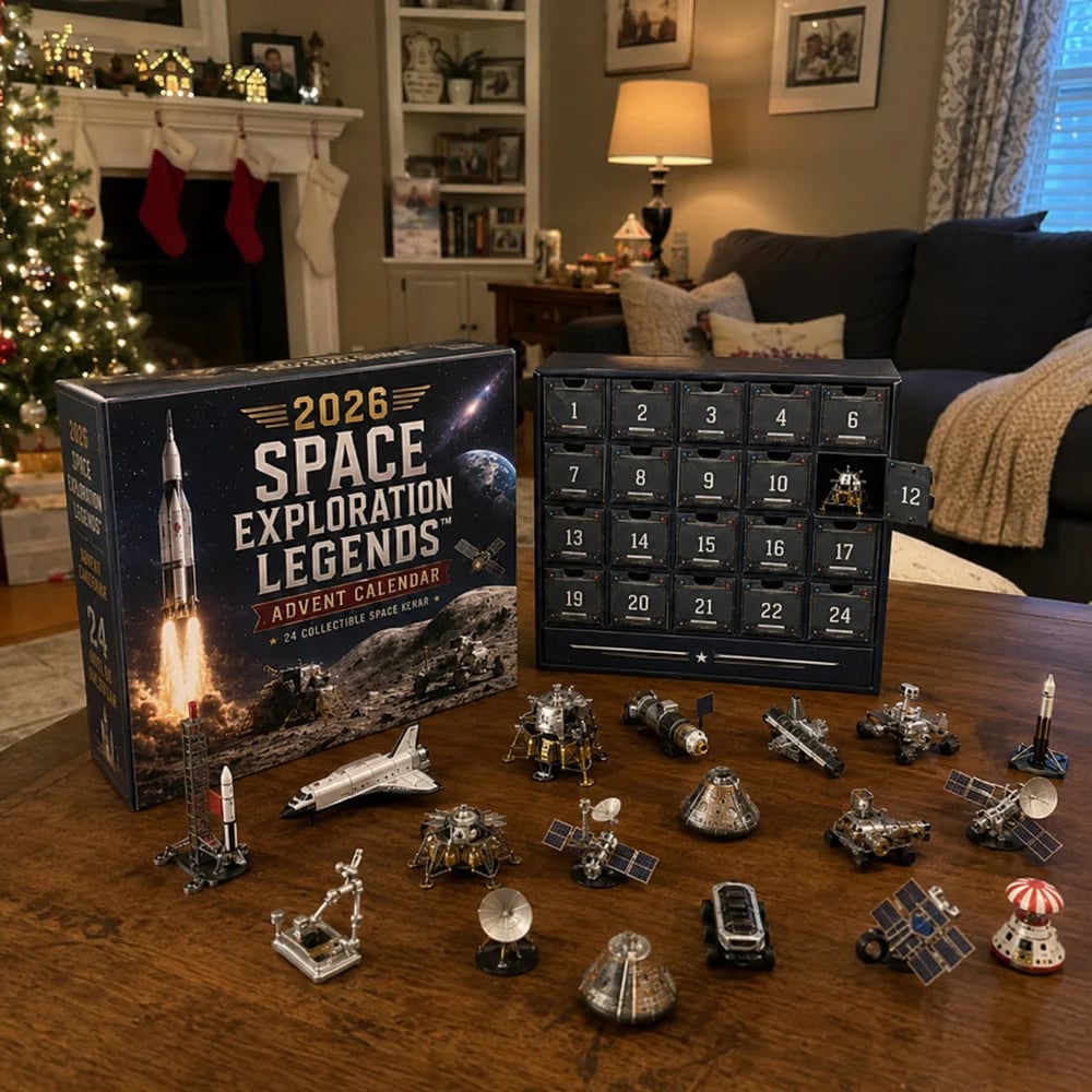 opening a daily space mission advent drawer