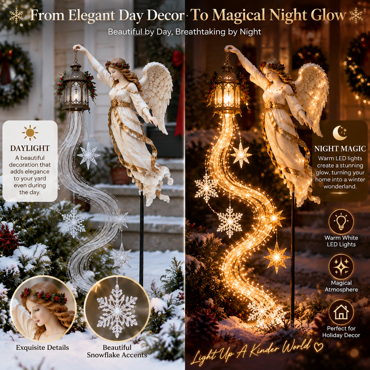 Guardian Angel Day and Night Comparison