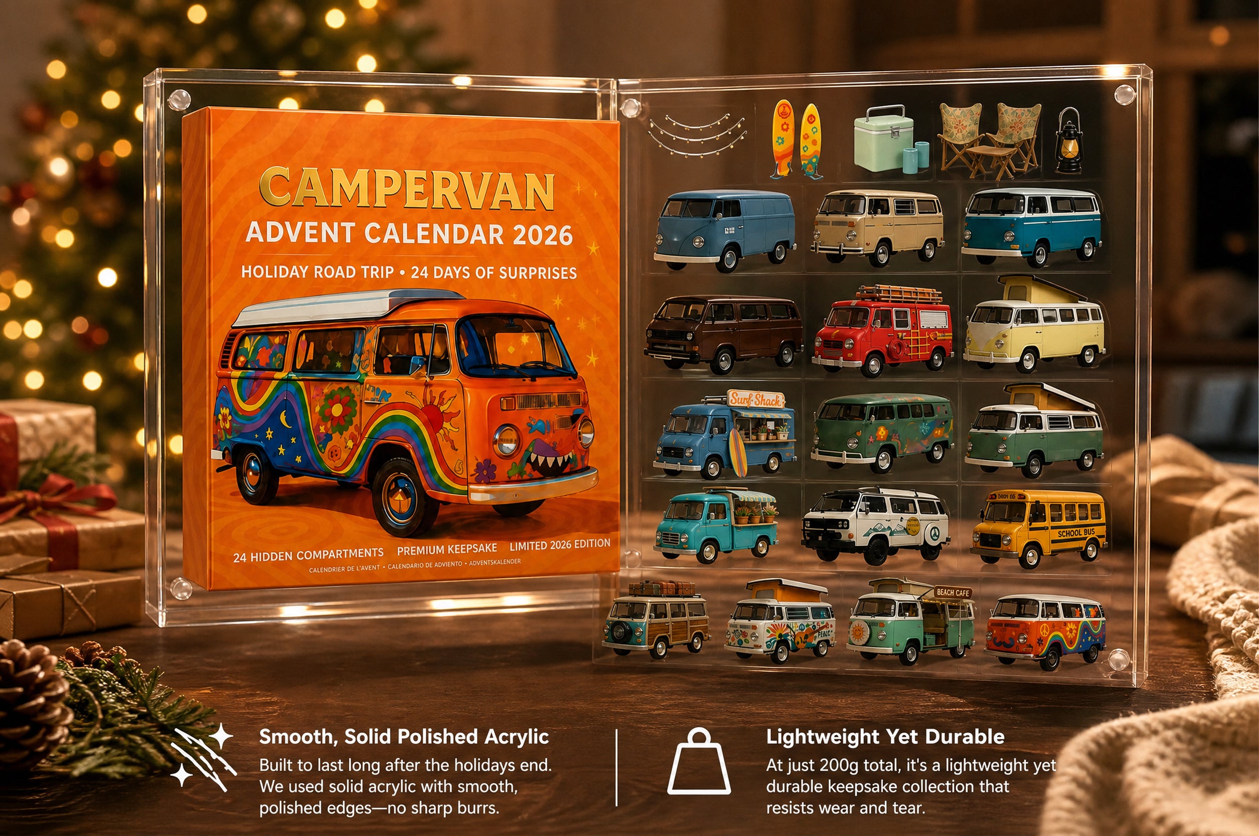 Polished acrylic campervan pieces