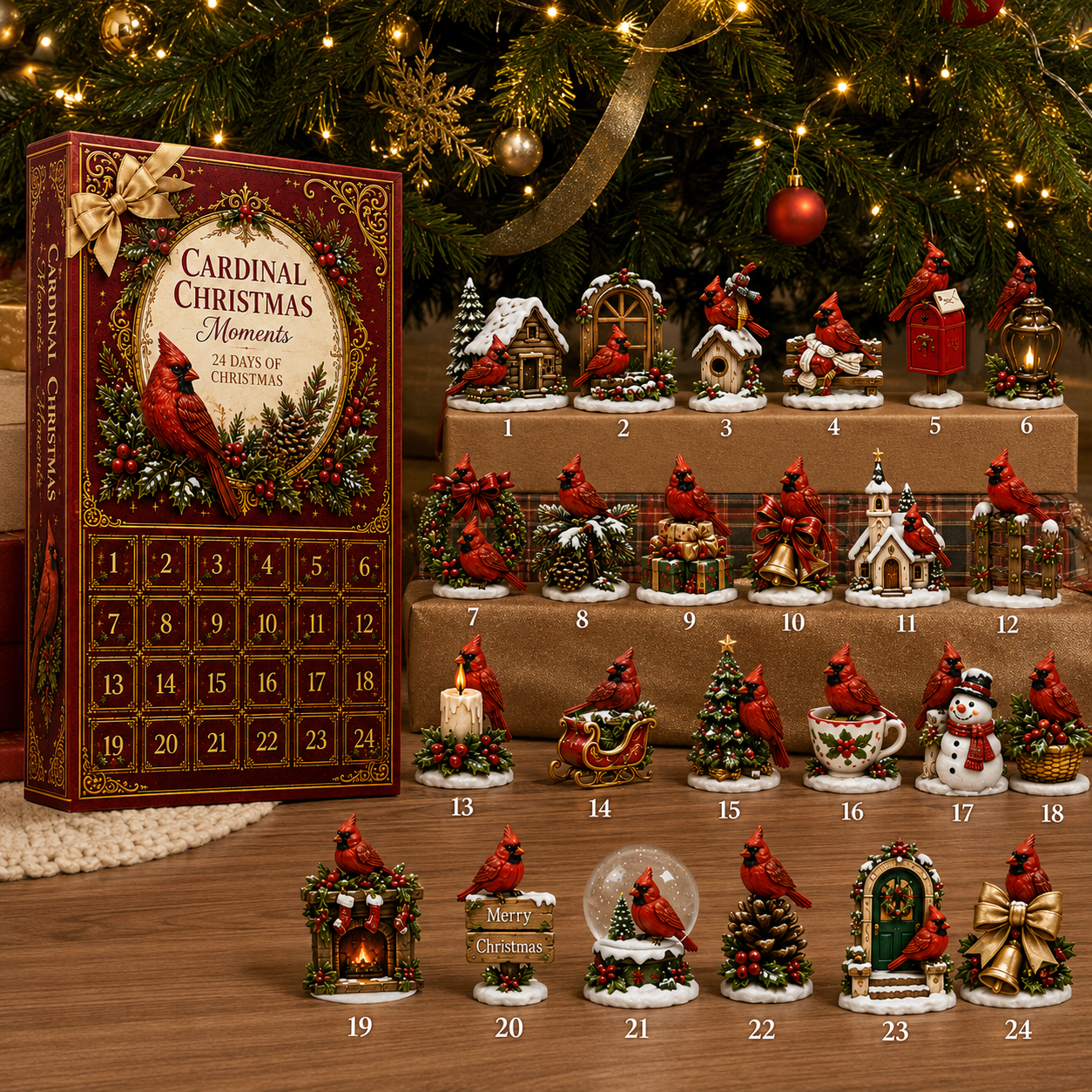 ⏰Last day 50% off🔥✨24-Day Advent Calendar - Cardinal