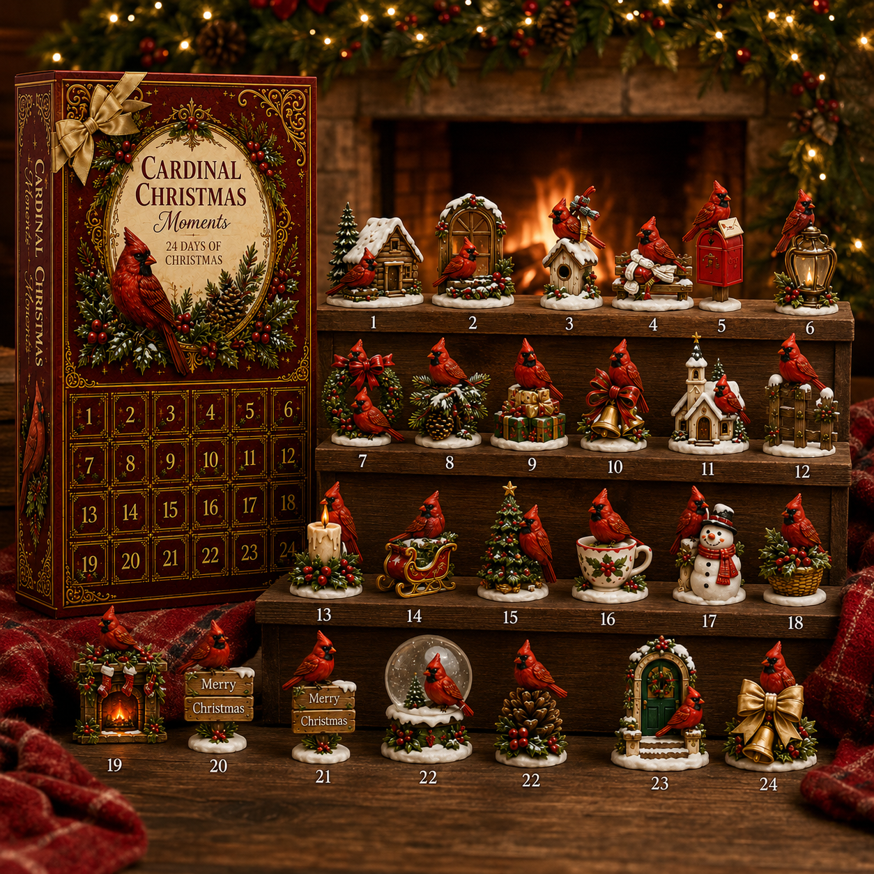 ⏰Last day 50% off🔥✨24-Day Advent Calendar - Cardinal