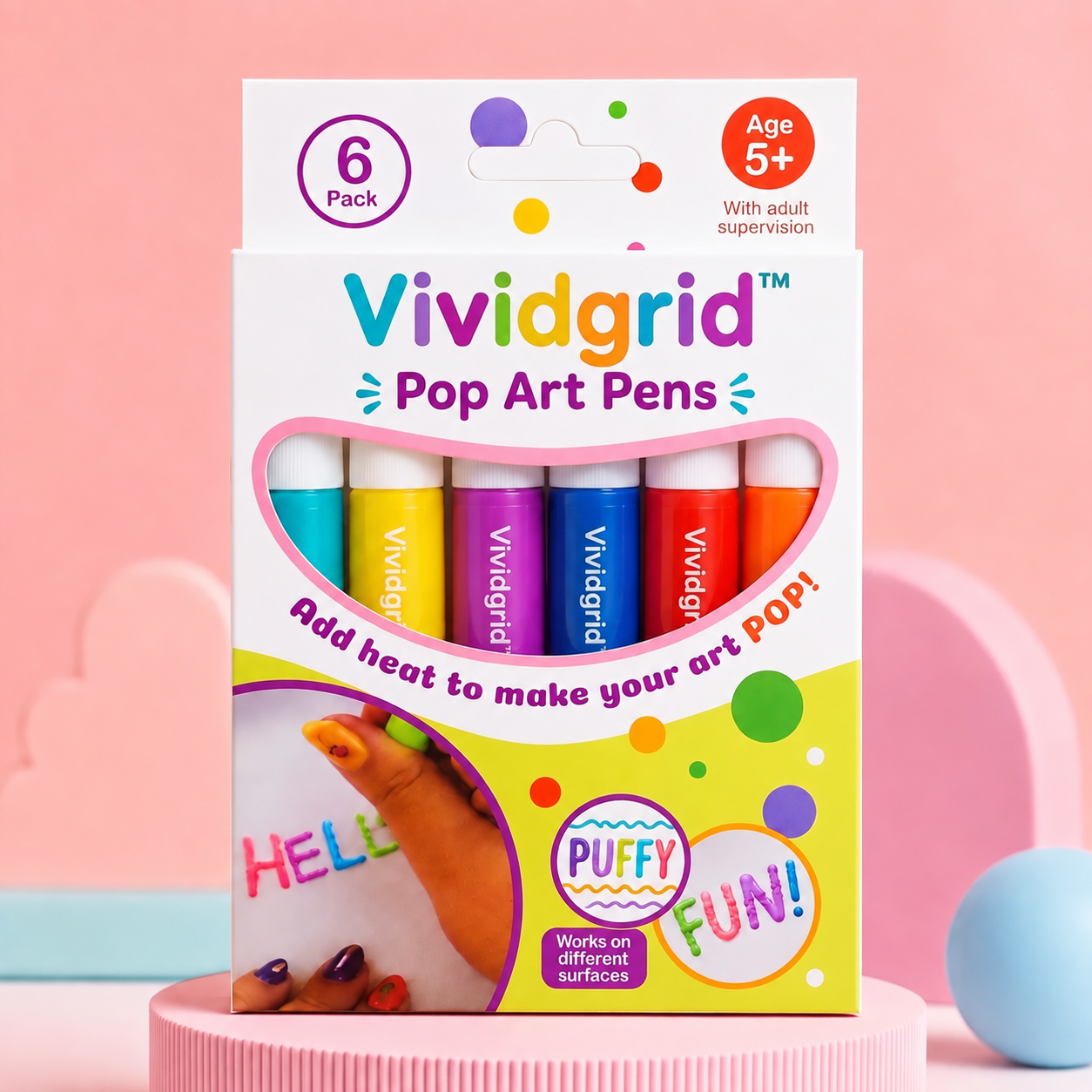 Vividgrid™ 3D Relief Art Pen – Turn Flat Drawings Into Touchable 3D Art