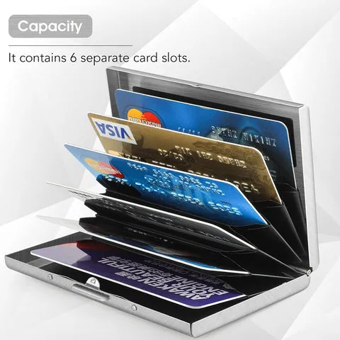 Six-compartment interior for cards and folded cash