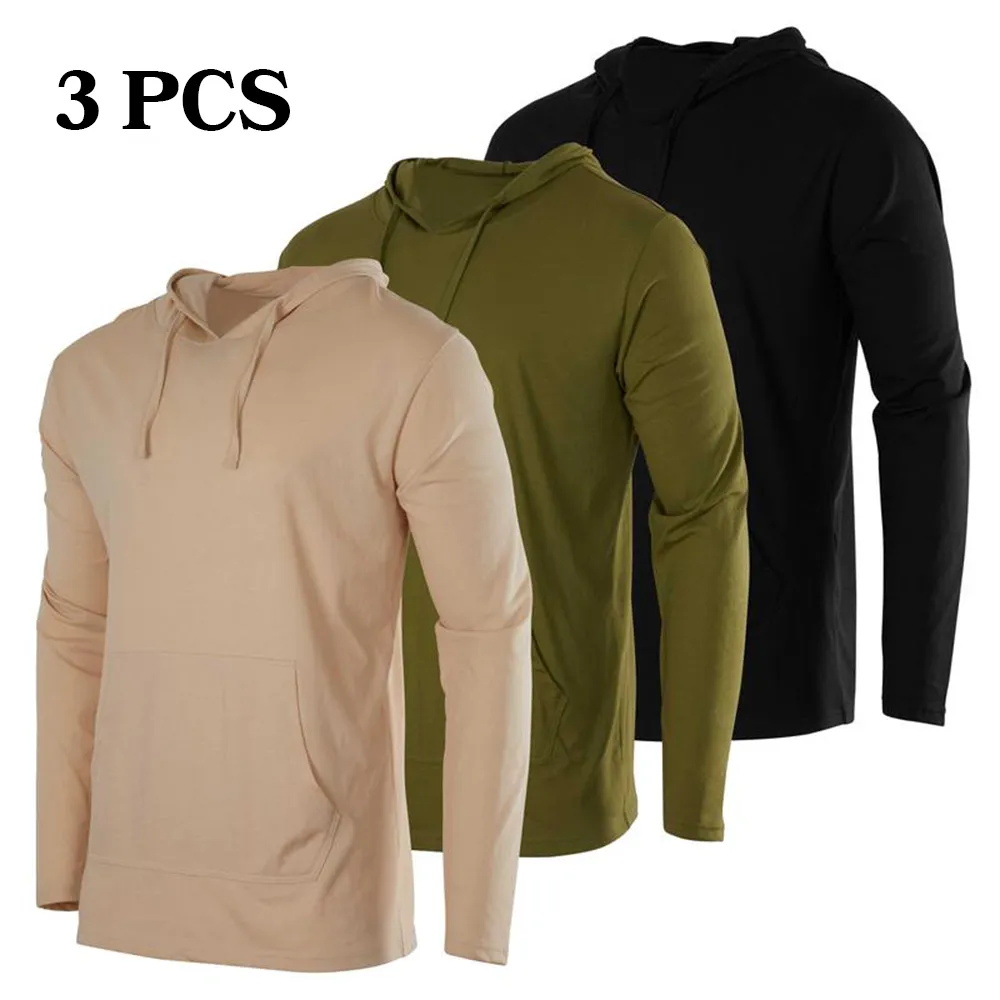 Men's Cotton Lightweight Casual Pullover Drawstring Hoodie With Pocket (Big & Tall)
