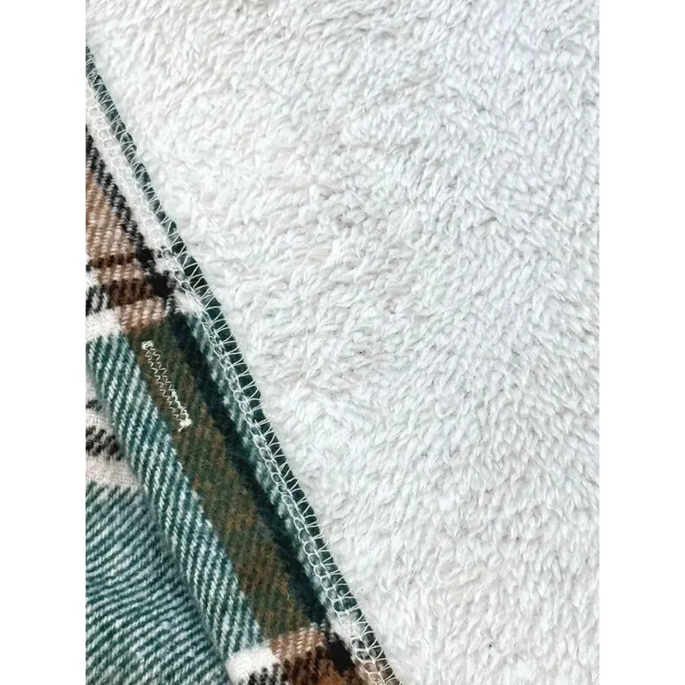 Women's Plaid Fleece Lined Hoodie