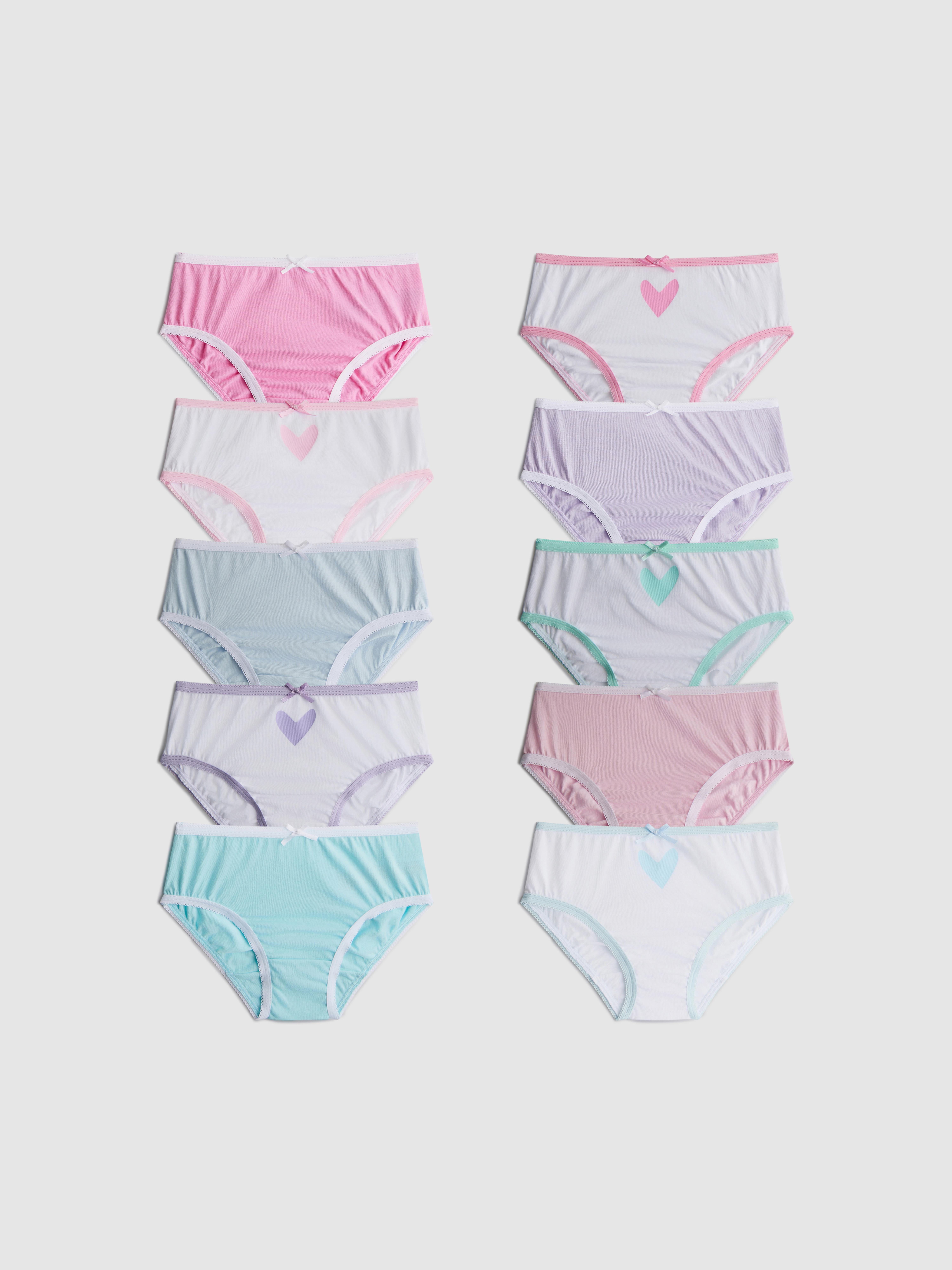 1.5-15yrs | 10pk Heart Graphic Briefs