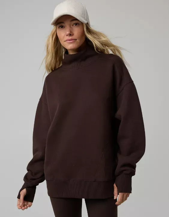 🔥 6-Color 6-Set - $26.9 Today 🔥Cloud Fleece Oversized Mockneck Sweatshirt+Barrel Sweatpant Matching Sets