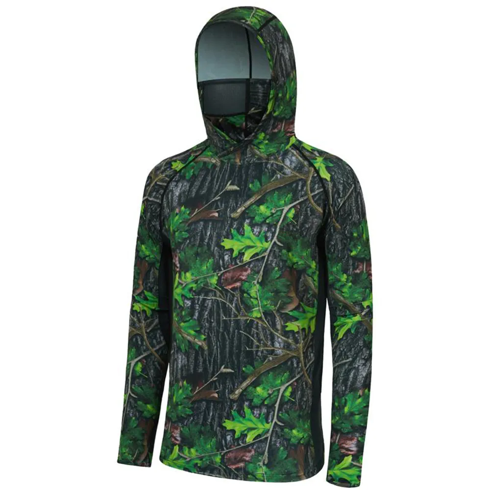 Men's UPF 50+ Camo Hoodie Shirt