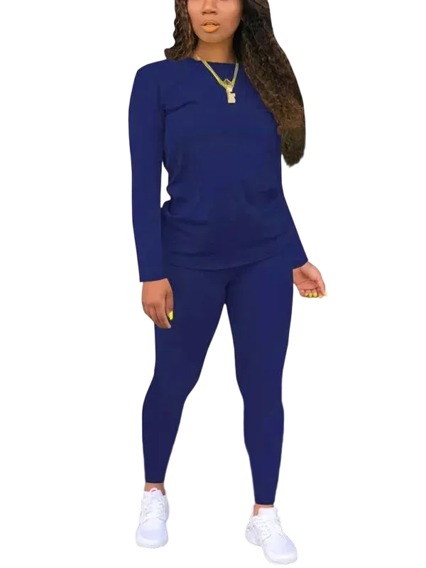 💥Clearance Sale⏰ Women's solid color elastic waist pants suit🔥