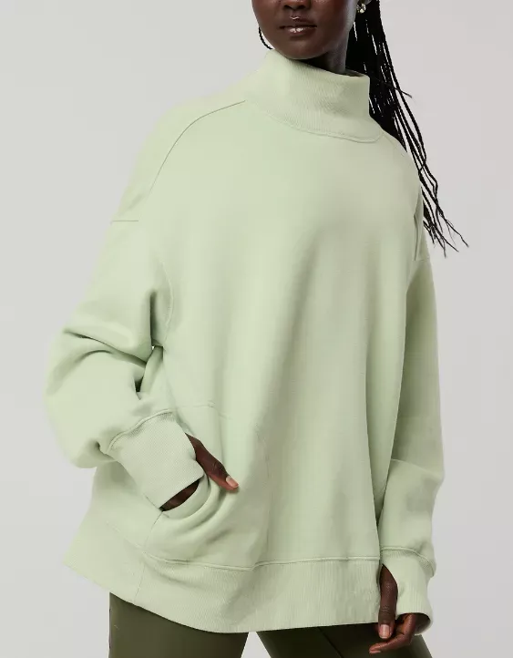 🔥 6-Color 6-Set - $26.9 Today 🔥Cloud Fleece Oversized Mockneck Sweatshirt+Barrel Sweatpant Matching Sets