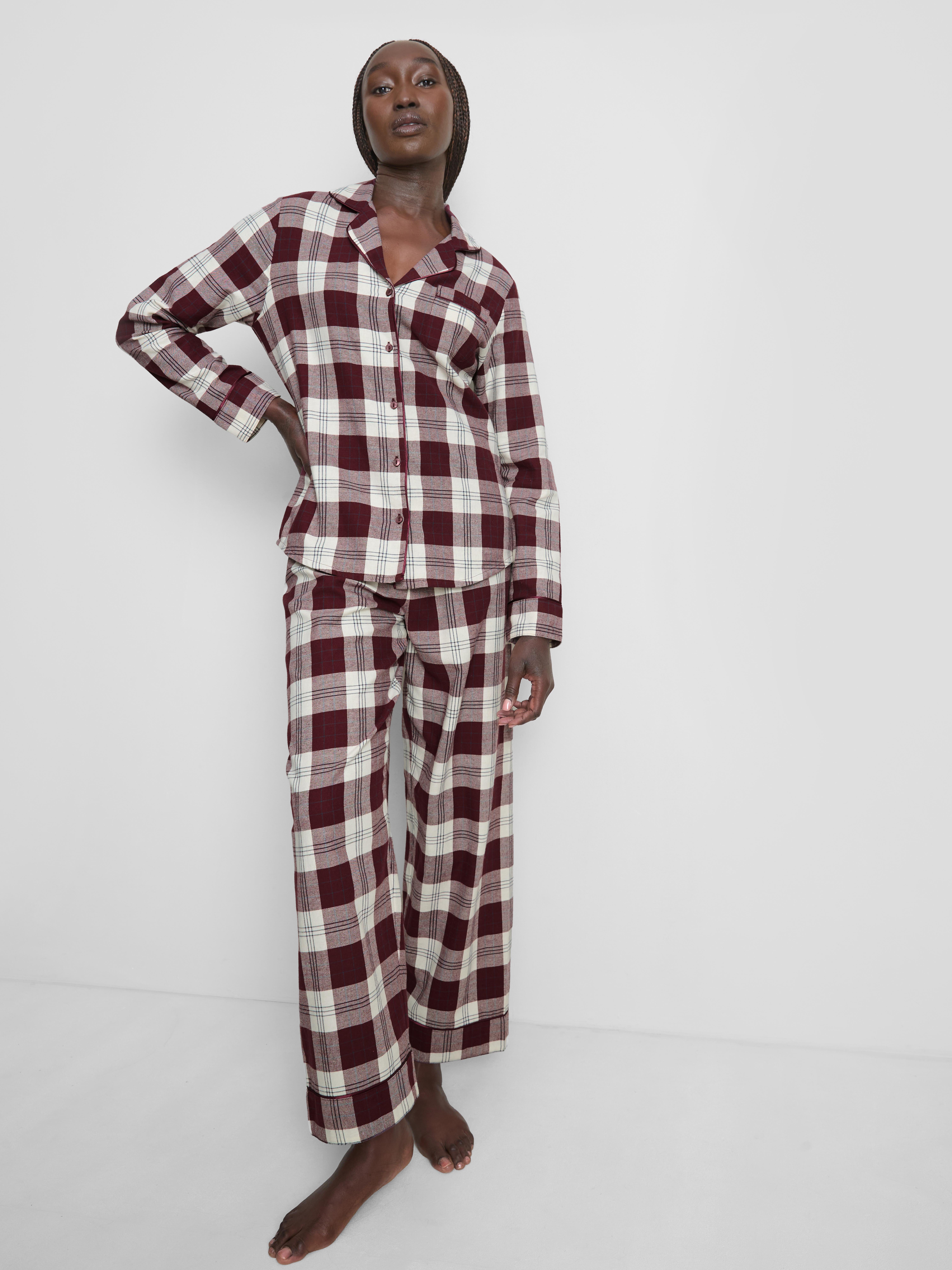 Pure Cotton Flannel Boyfriend Pajamas