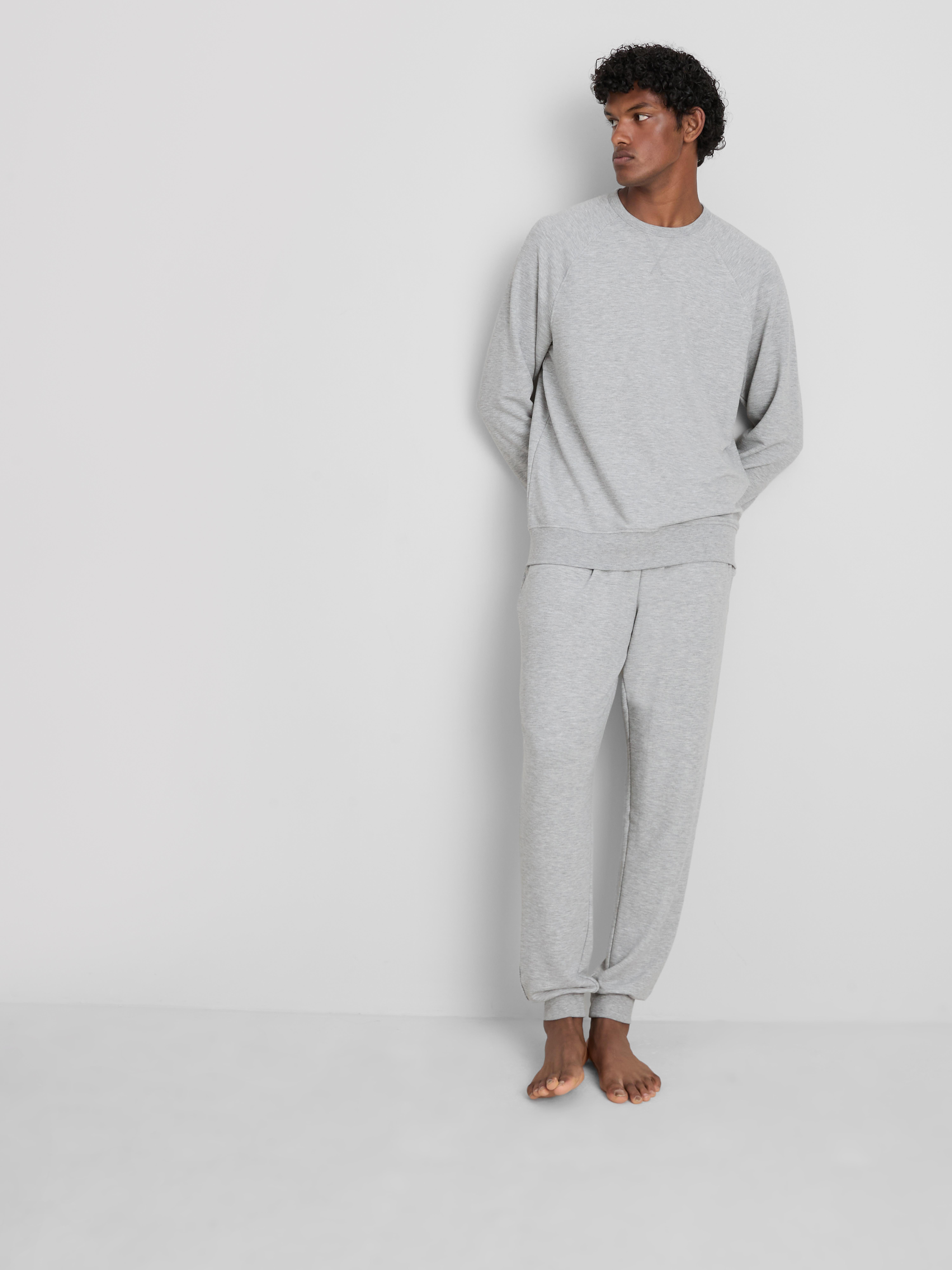 Raglan-Sleeve Long Pajama Set