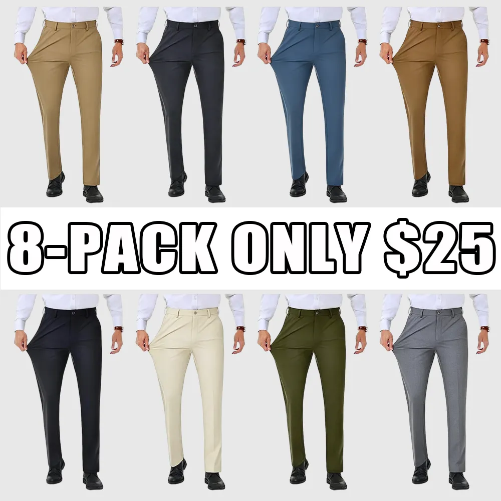 Men's Stretch Dress Pants No Iron Golf Pants Expandable