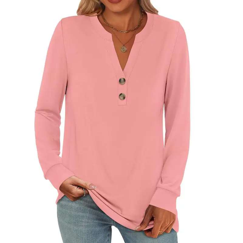 Women's 2025 Trendy Fall Henley Top