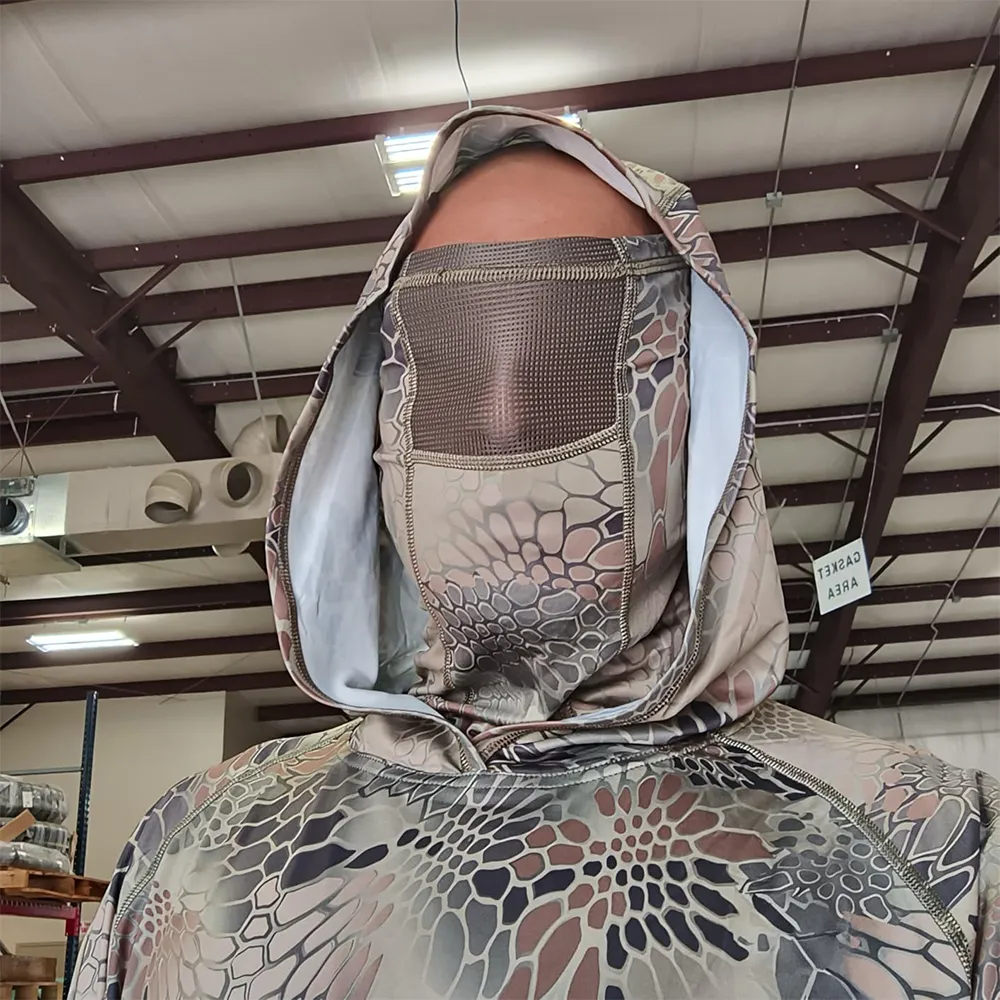 Men's UPF 50+ Camo Hoodie Shirt