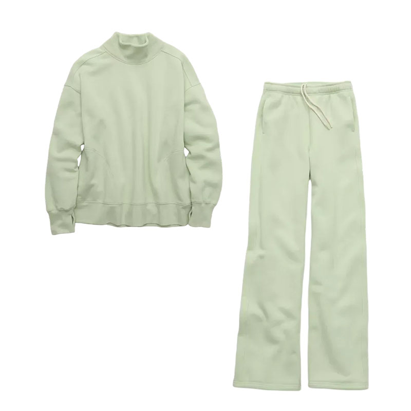 🔥 6-Color 6-Set - $26.9 Today 🔥Cloud Fleece Oversized Mockneck Sweatshirt+Barrel Sweatpant Matching Sets