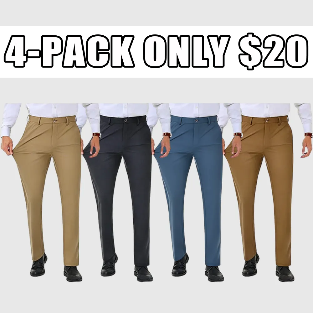 Men's Stretch Dress Pants No Iron Golf Pants Expandable