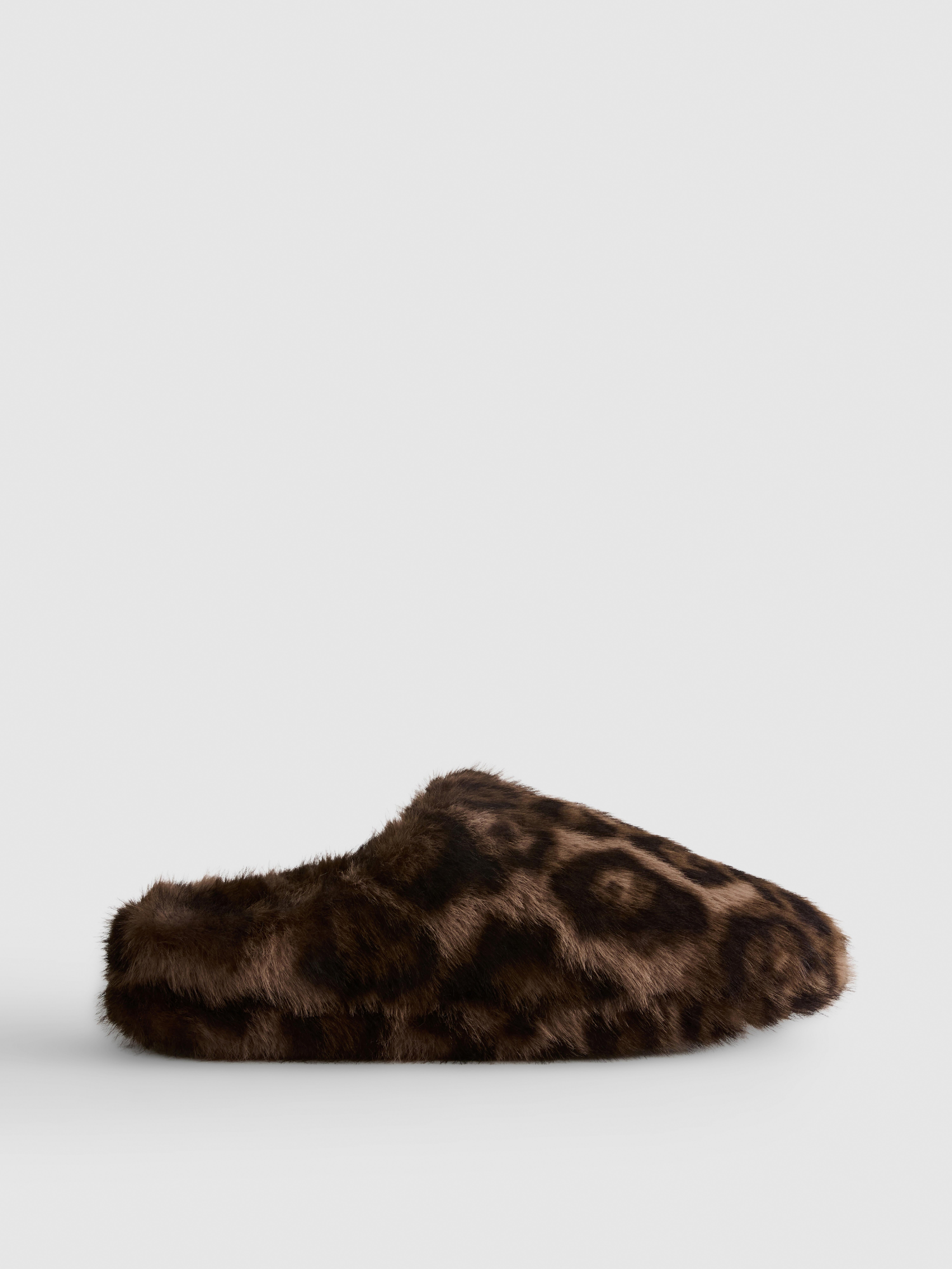 Faux Fur Mule Slippers