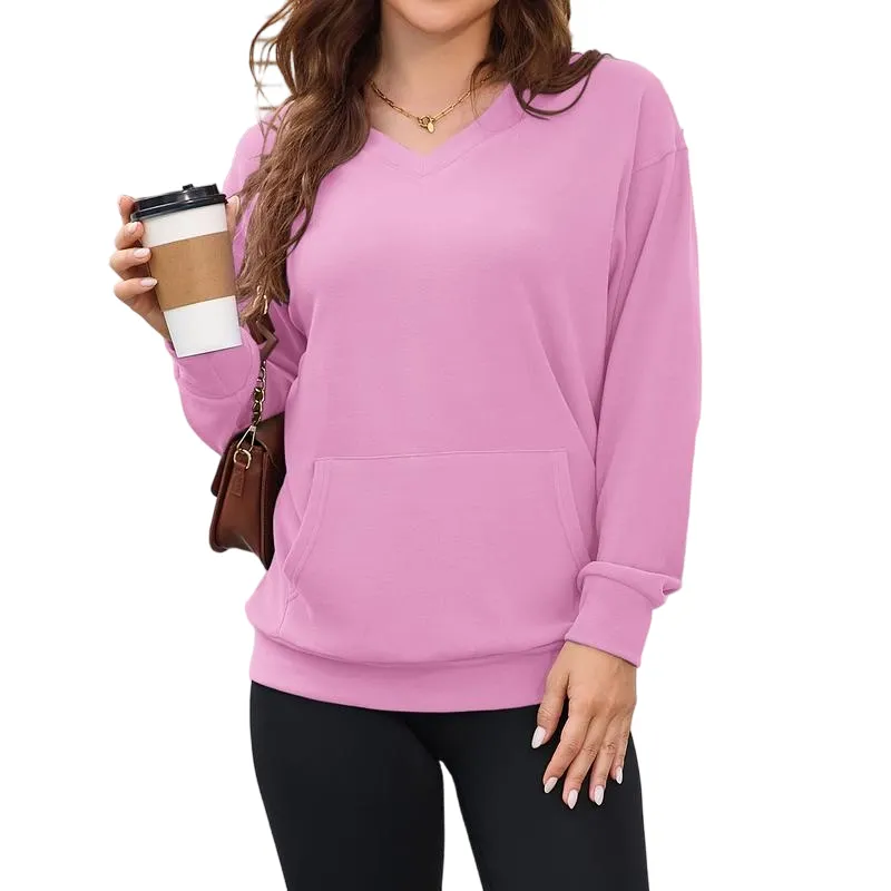 Women's Hoodless V-neck Sweatshirt